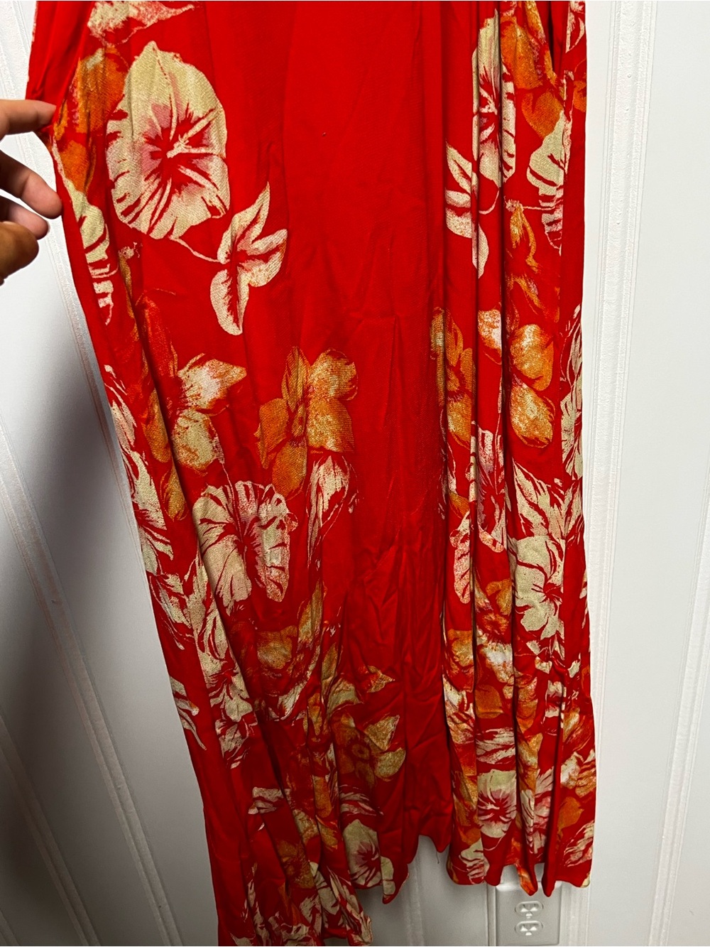 Free People Small Tropical Floral Open Back Halter Maxi Dress Boho Resort - Picture 7 of 9